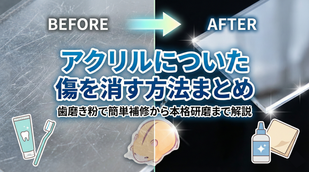 アクリルについた傷を消す方法まとめ｜歯磨き粉で簡単補修から本格研磨まで解説