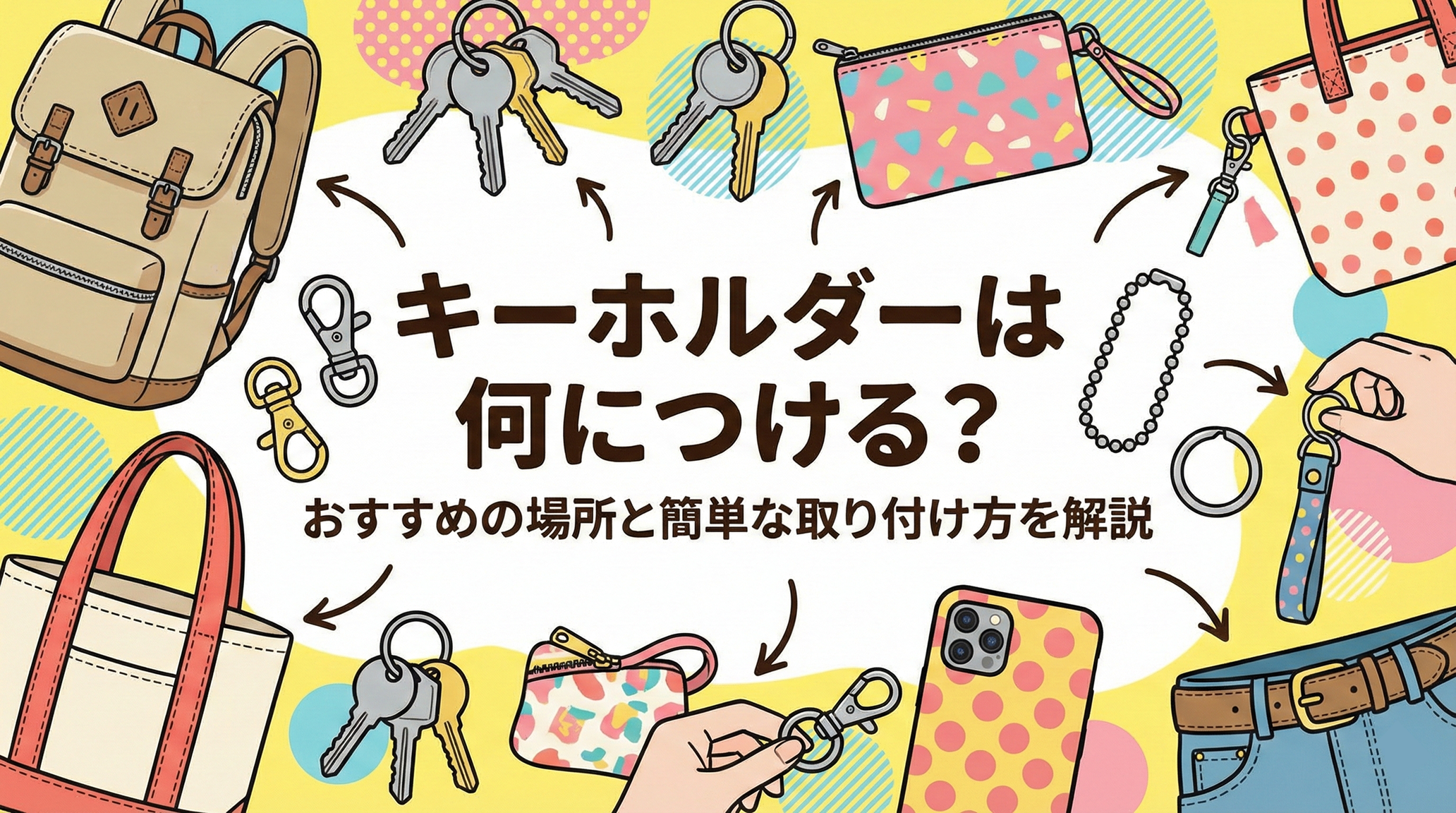 キーホルダーは何につける?おすすめの場所と簡単な取り付け方を解説