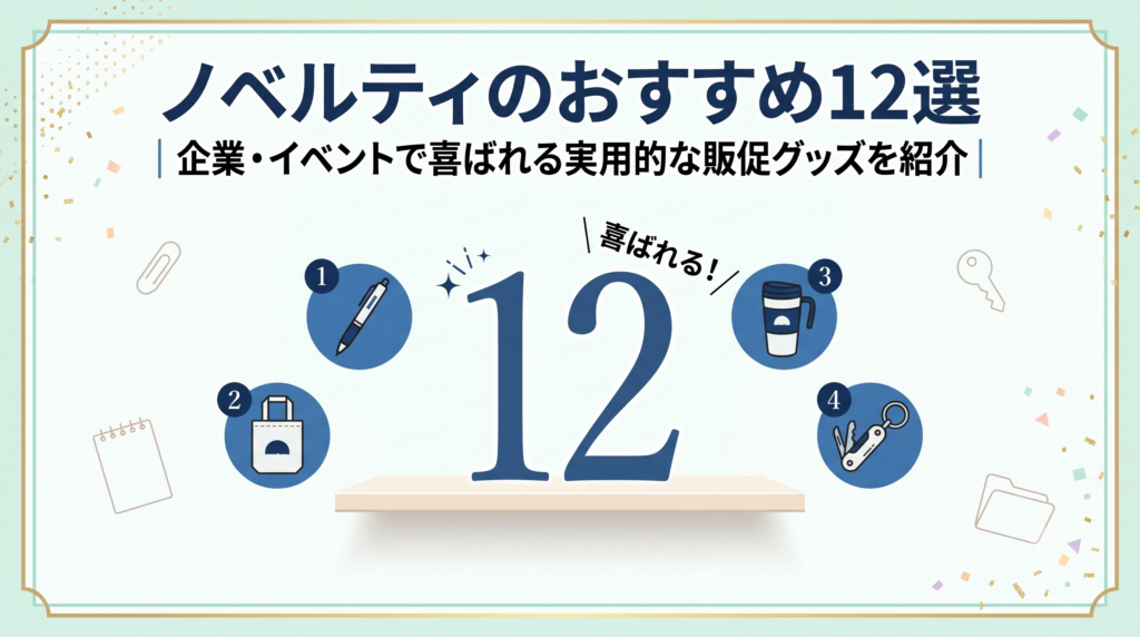 ノベルティのおすすめ12選｜企業・イベントで喜ばれる実用的な販促グッズを紹介