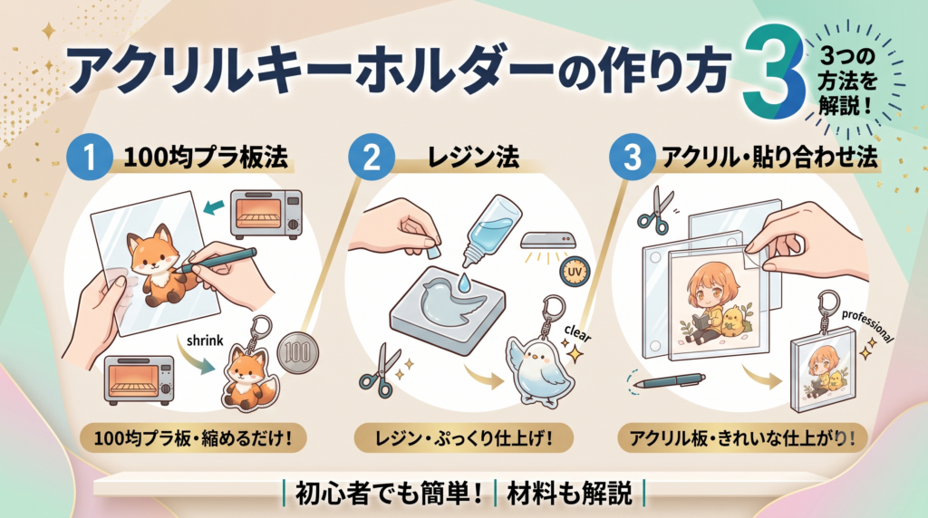 アクキーを手作りする方法を徹底解説｜100均・レジン・プラ板で簡単に自作するコツ