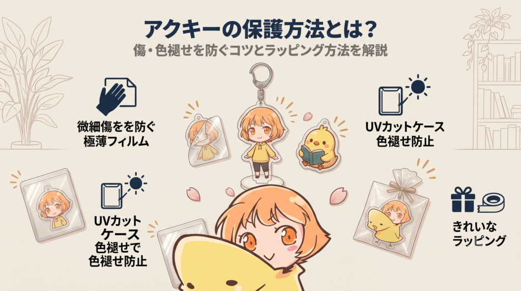 アクキーの保護方法とは？傷・色褪せを防ぐコツとラッピング方法を解説