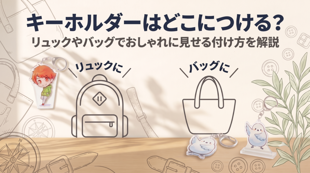 キーホルダーはどこにつける？リュックやバッグでおしゃれに見せる付け方を解説