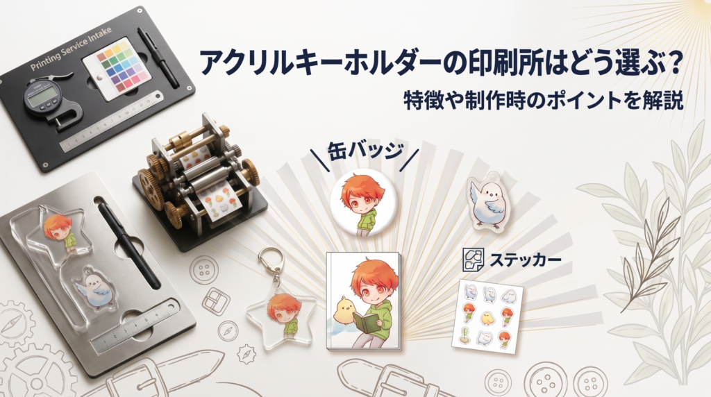 アクリルキーホルダーの印刷所はどう選ぶ？特徴や制作時のポイントを解説