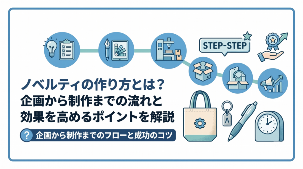 ノベルティの作り方とは？企画から制作までの流れと効果を高めるポイントを解説