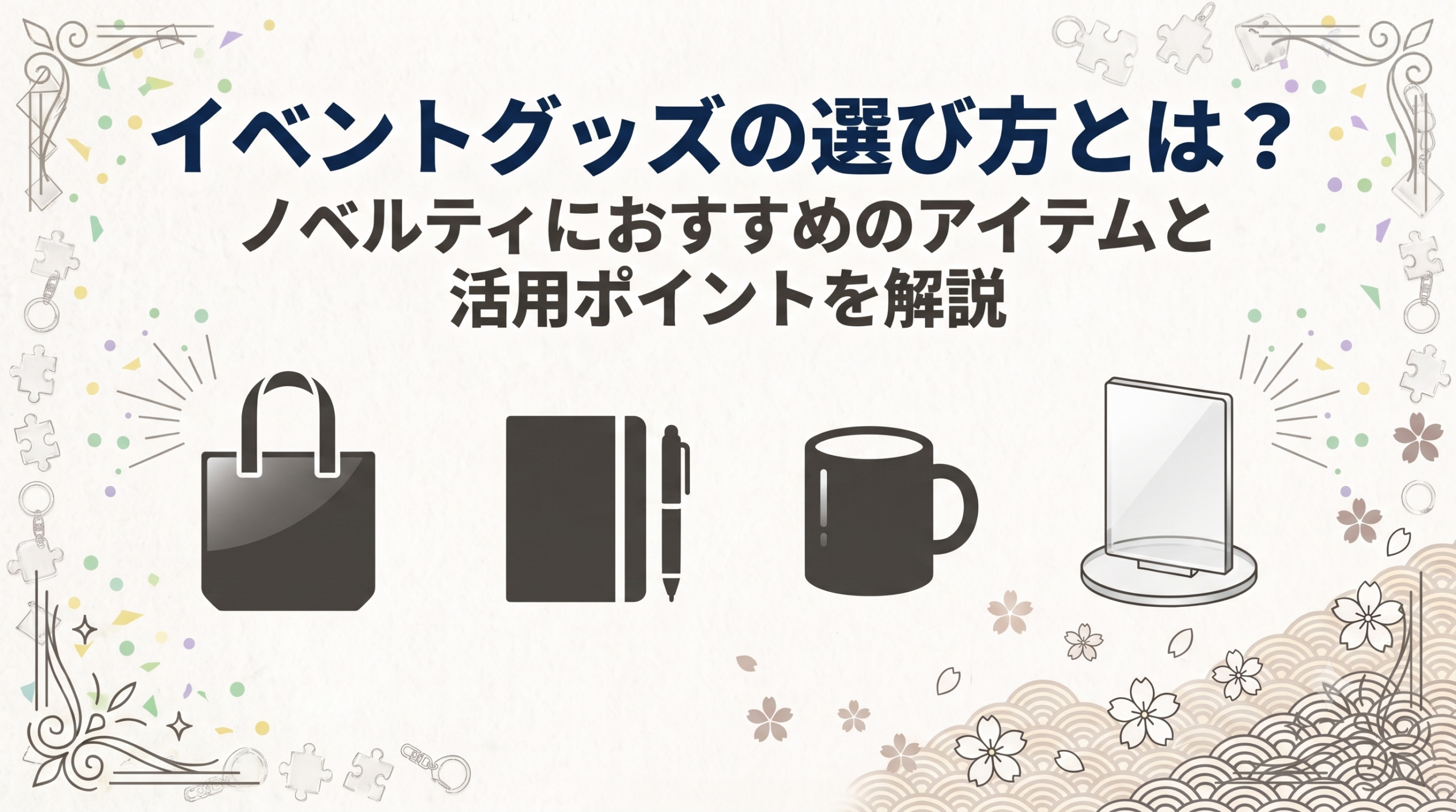 イベントグッズの選び方とは?ノベルティにおすすめのアイテムと活用ポイントを解説