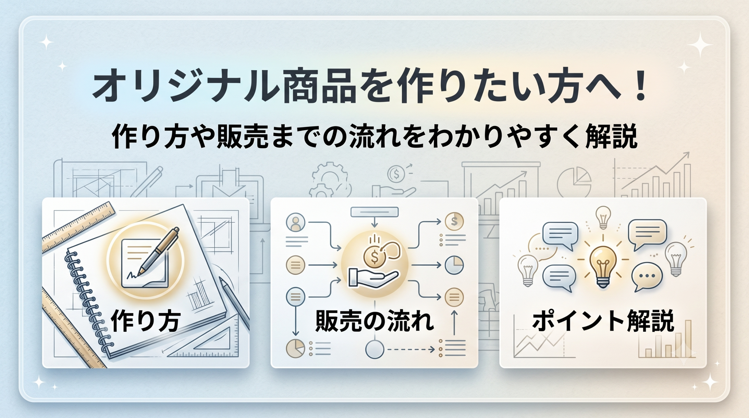 オリジナル商品を作りたい方へ!作り方や販売までの流れをわかりやすく解説