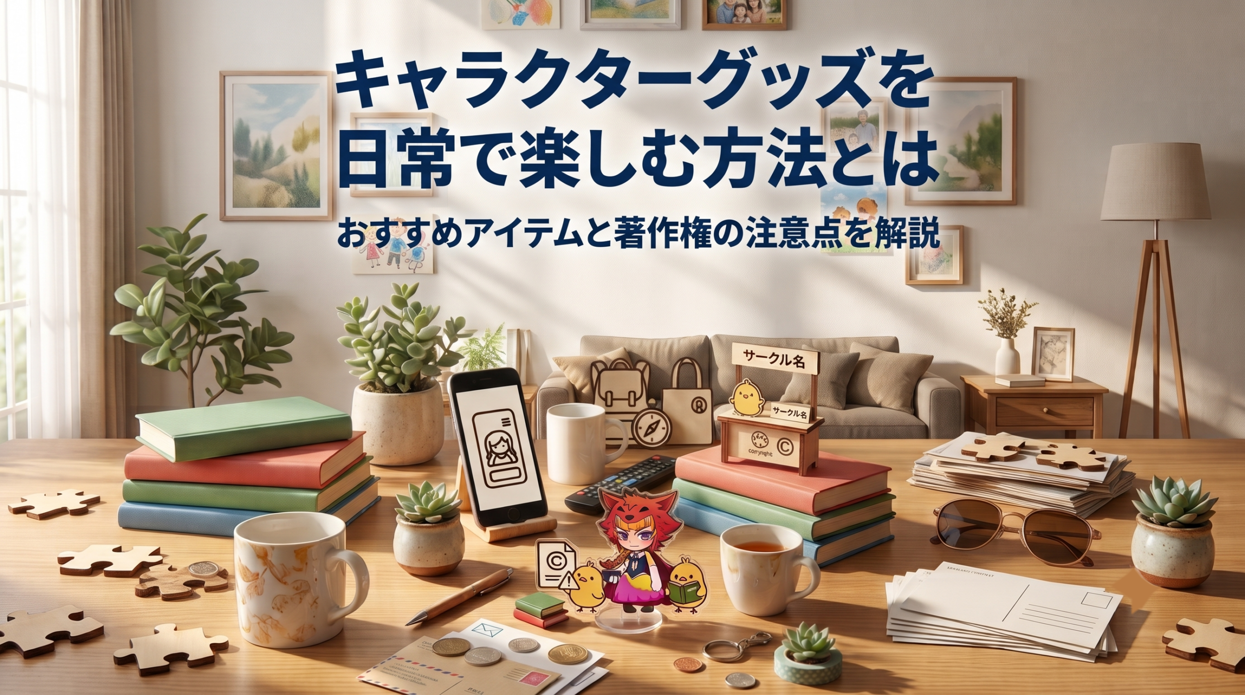 キャラクターグッズを日常で楽しむ方法とは？おすすめアイテムと著作権の注意点を解説