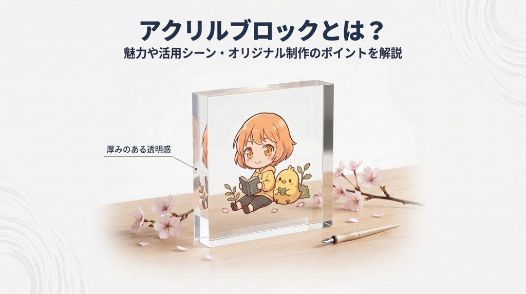 アクリルブロックとは？魅力や活用シーン・オリジナル制作のポイントを解説