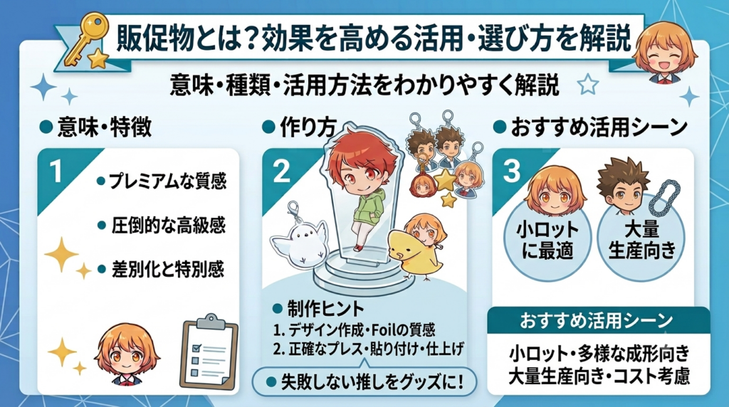 販促物とは？意味・種類・活用方法をわかりやすく解説｜効果を高める選び方も紹介