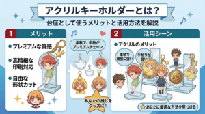アクリルキーホルダーとは？台座として使うメリットと活用方法を解説