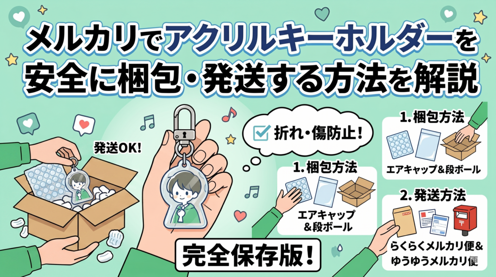 メルカリでアクリルキーホルダーを安全に梱包・発送する方法を解説