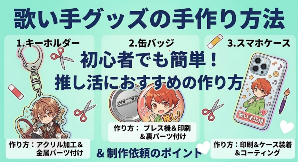 歌い手グッズの手作り方法｜初心者でも簡単！推し活におすすめの作り方＆制作依頼のポイント