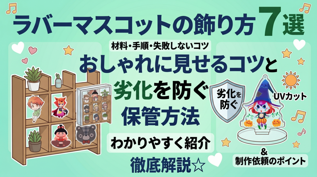 ラバーマスコットの飾り方7選｜おしゃれに見せるコツと劣化を防ぐ保管方法