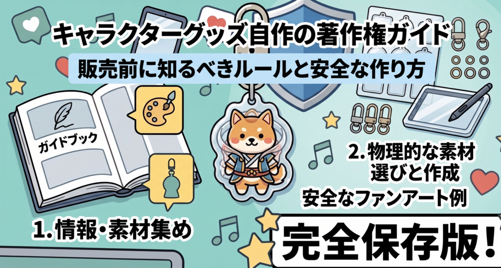 キャラクターグッズ自作の著作権ガイド｜販売前に知るべきルールと安全な作り方