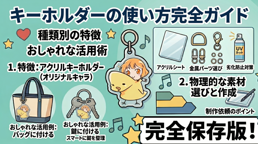キーホルダーの使い方完全ガイド｜種類別の特徴とおしゃれな活用術