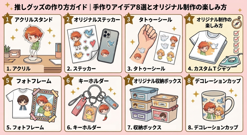 推しグッズの作り方ガイド｜手作りアイデア8選とオリジナル制作の楽しみ方