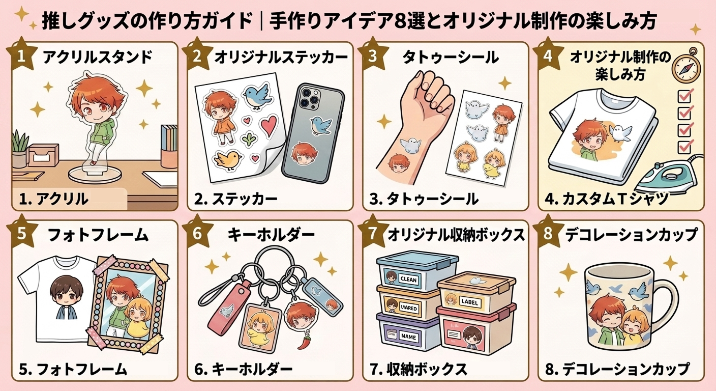 推しグッズの作り方ガイド|手作りアイデア8選とオリジナル制作の楽しみ方