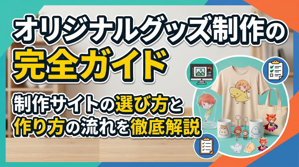 オリジナルグッズ制作の完全ガイド｜制作サイトの選び方と作り方の流れを徹底解説