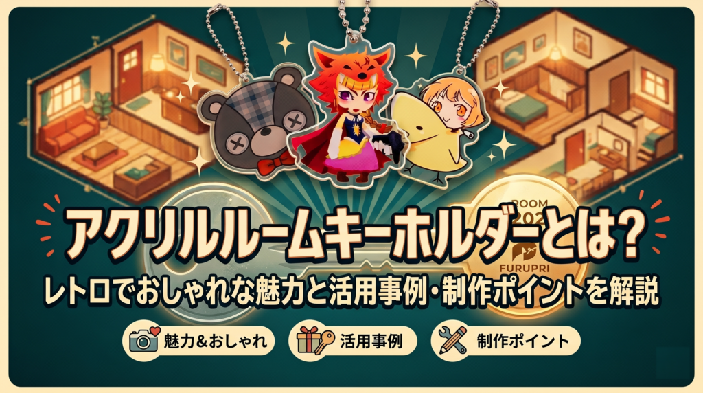 アクリルルームキーホルダーとは？レトロでおしゃれな魅力と活用事例・制作ポイントを解説