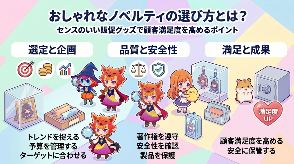 おしゃれなノベルティの選び方とは？センスのいい販促グッズで顧客満足度を高めるポイント