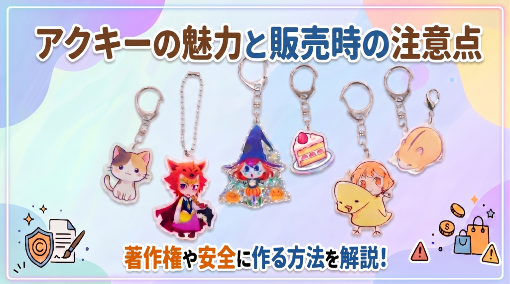 アクキー（アクリルキーホルダー）の魅力と販売時の注意点｜著作権や安全に作る方法を解説