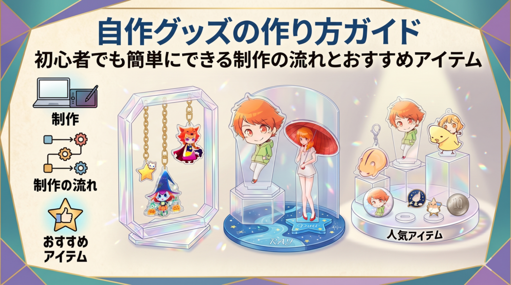 自作グッズの作り方ガイド｜初心者でも簡単にできる制作の流れとおすすめアイテム