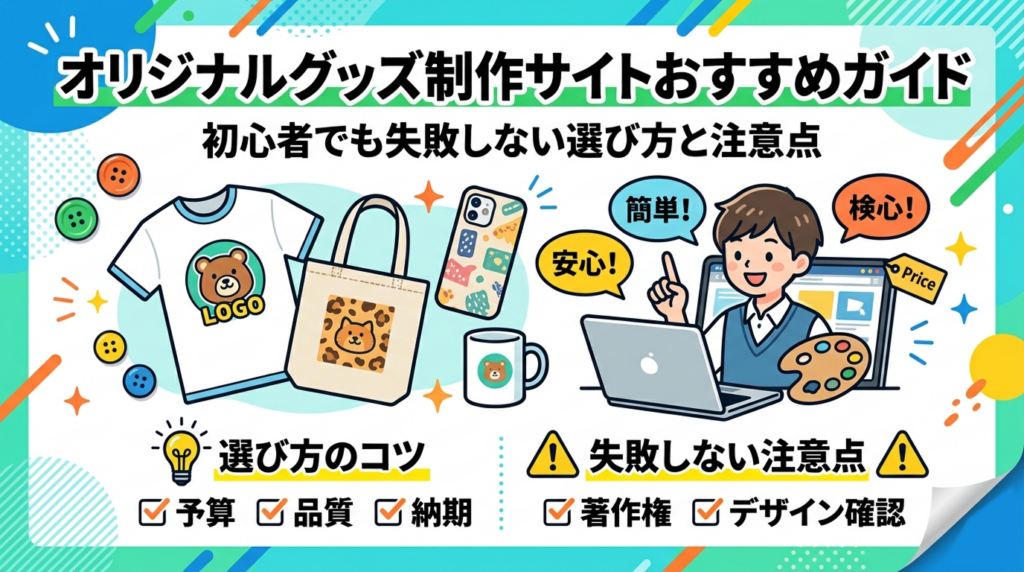 オリジナルグッズ制作サイトおすすめガイド｜初心者でも失敗しない選び方と注意点