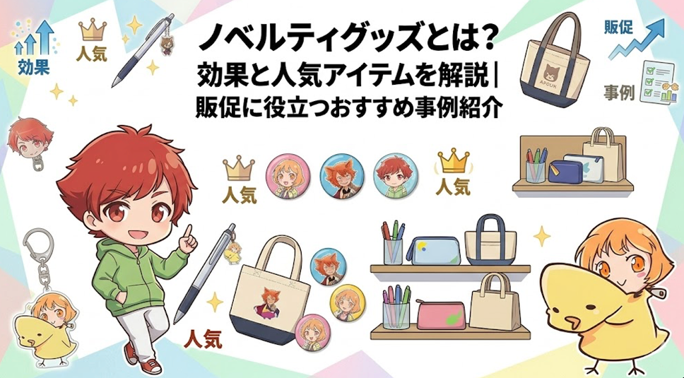 ノベルティグッズとは？効果と人気アイテムを解説｜販促に役立つおすすめ事例も紹介