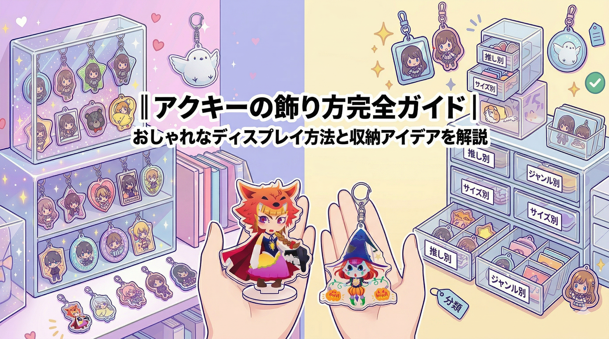 アクキーの飾り方完全ガイド｜おしゃれなディスプレイ方法と収納アイデアを解説