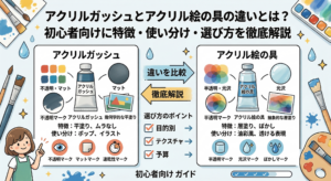アクリルガッシュとアクリル絵の具の違いとは？初心者向けに特徴・使い分け・選び方を徹底解説