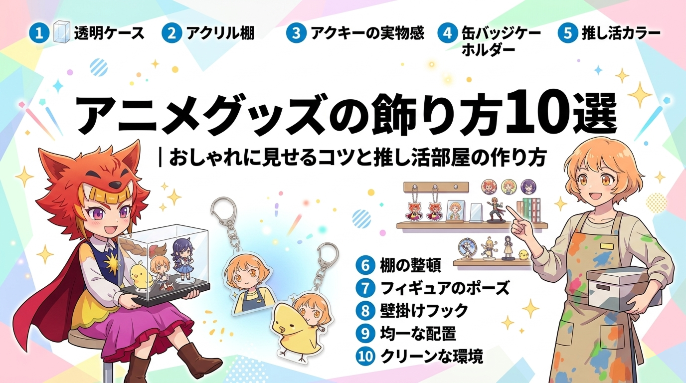 アニメグッズの飾り方10選|おしゃれに見せるコツと推し活部屋の作り方