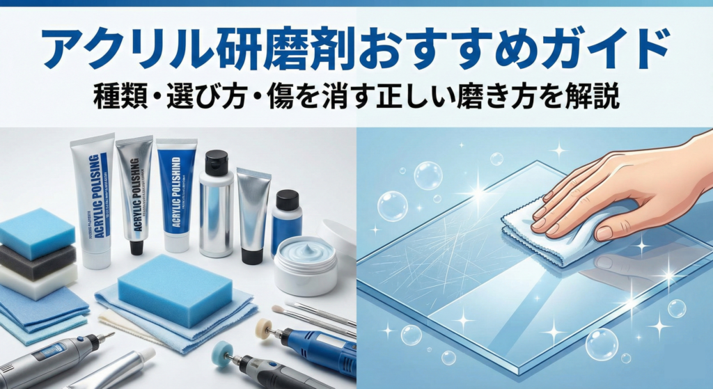 アクリル研磨剤おすすめガイド｜種類・選び方・傷を消す正しい磨き方を解説