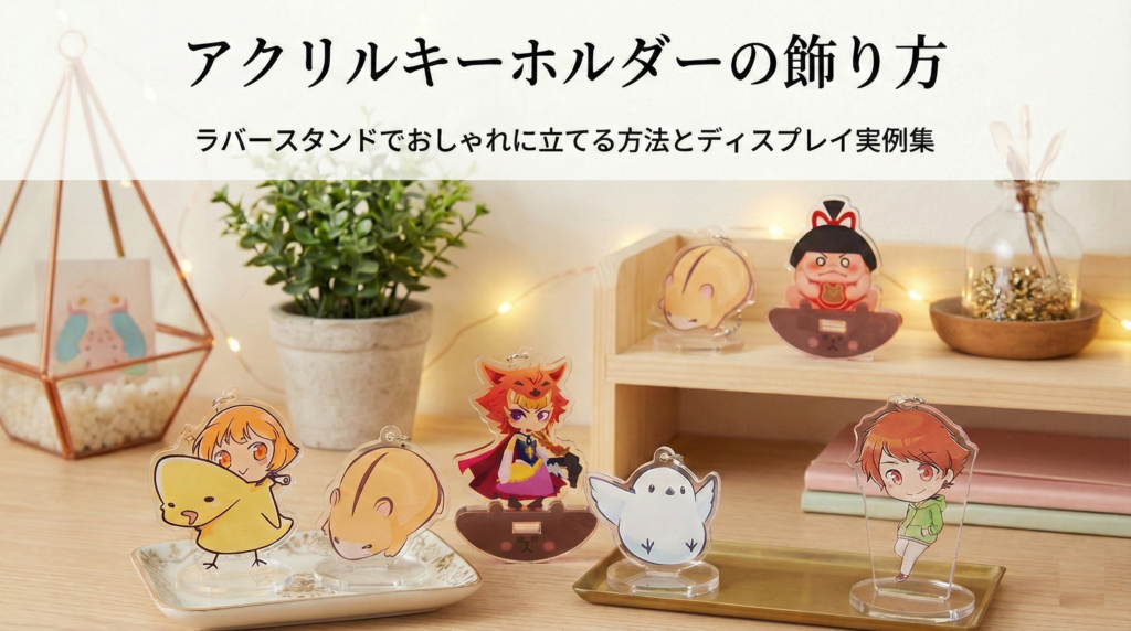 アクリルキーホルダーの飾り方｜ラバースタンドでおしゃれに立てる方法とディスプレイ実例集