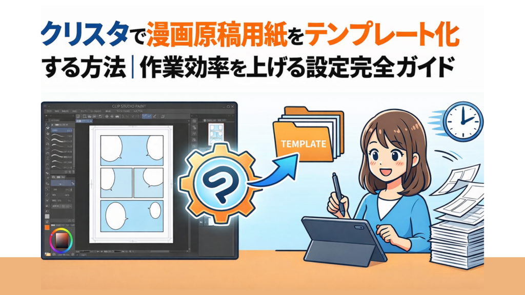 クリスタで漫画原稿用紙をテンプレート化する方法｜作業効率を上げる設定完全ガイド