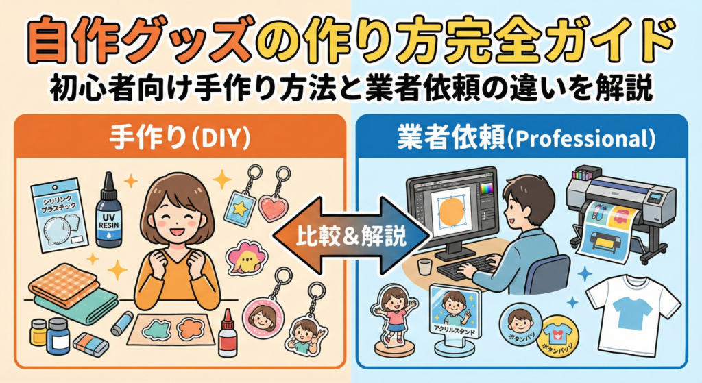 自作グッズの作り方完全ガイド｜初心者向け手作り方法と業者依頼の違いを解説