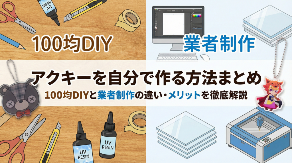 アクキーを自分で作る方法まとめ｜100均DIYと業者制作の違い・メリットを徹底解説