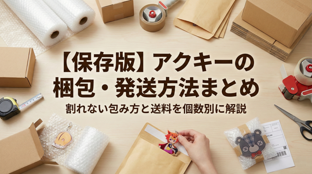 【保存版】アクキーの梱包・発送方法まとめ｜割れない包み方と送料を個数別に解説
