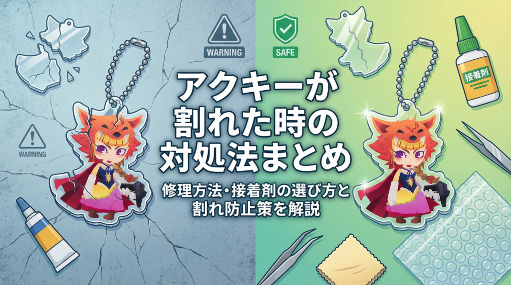 アクキーが割れた時の対処法まとめ｜修理方法・接着剤の選び方と割れ防止策を解説
