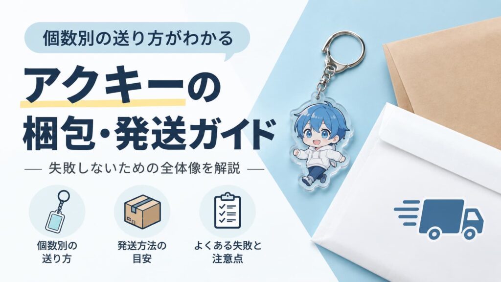 アクキーの梱包・発送ガイド｜個数別の送り方と失敗しないための全体像
