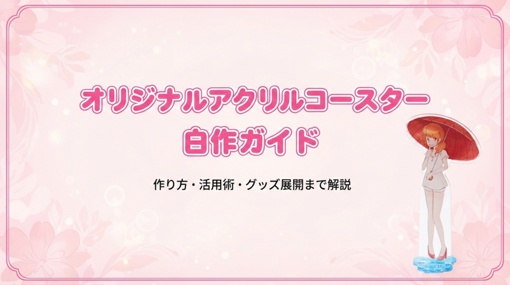 オリジナルアクリルコースターの自作ガイド｜作り方・活用術・グッズ展開まで解説