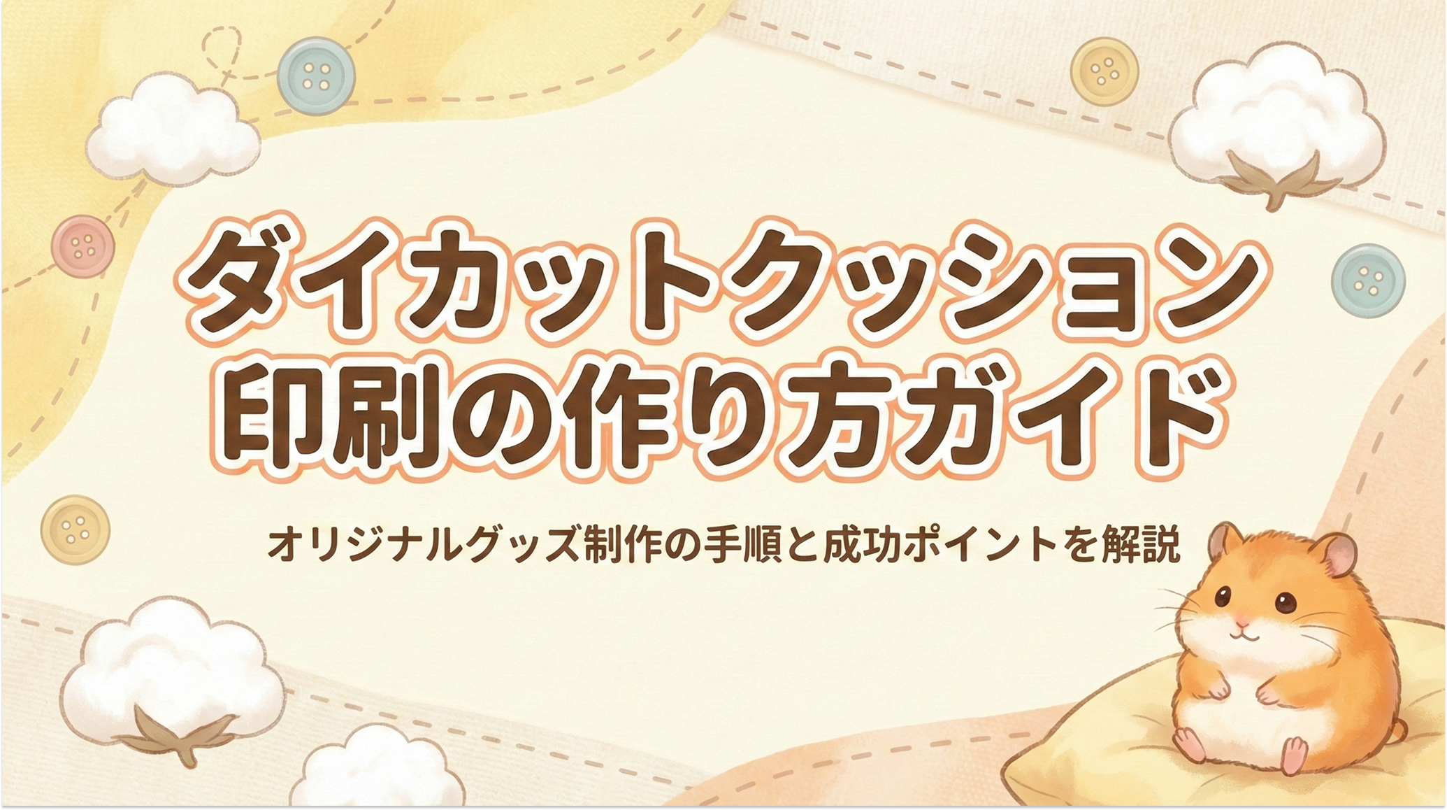 ダイカットクッション印刷の作り方ガイド｜オリジナルグッズ制作の手順と成功ポイントを解説