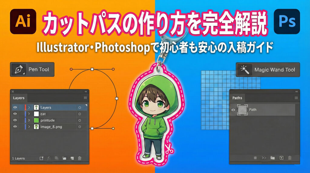 カットパスの作り方を完全解説｜Illustrator・Photoshopで初心者も安心の入稿ガイド