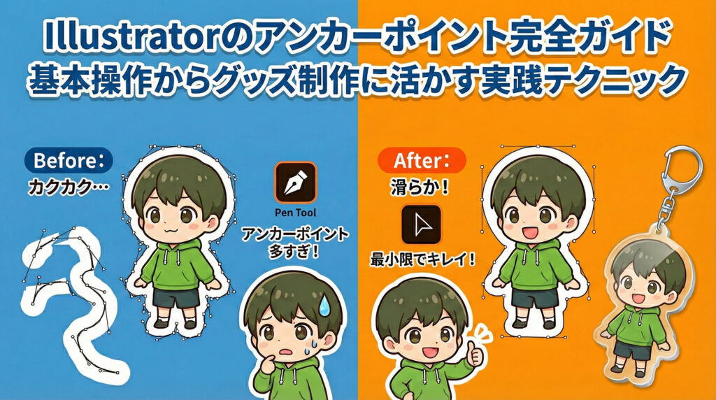 Illustratorのアンカーポイント完全ガイド｜基本操作からグッズ制作に活かす実践テクニック
