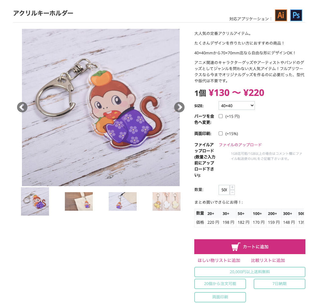 商品詳細・入稿画面